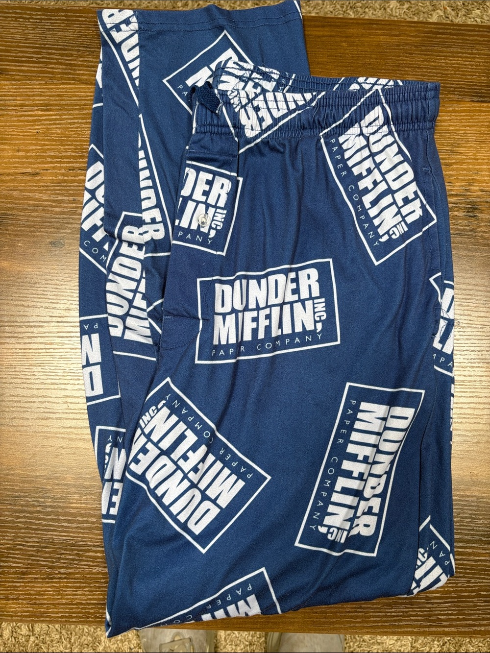 Dunder Mifflin The Office Navy Logo Lounge Pants Mens Medium